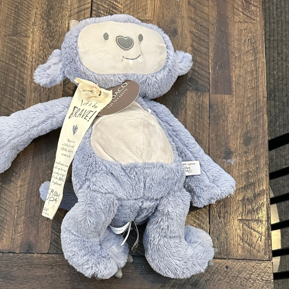 Demdaco Brave Plush dragon in Soft Lavender